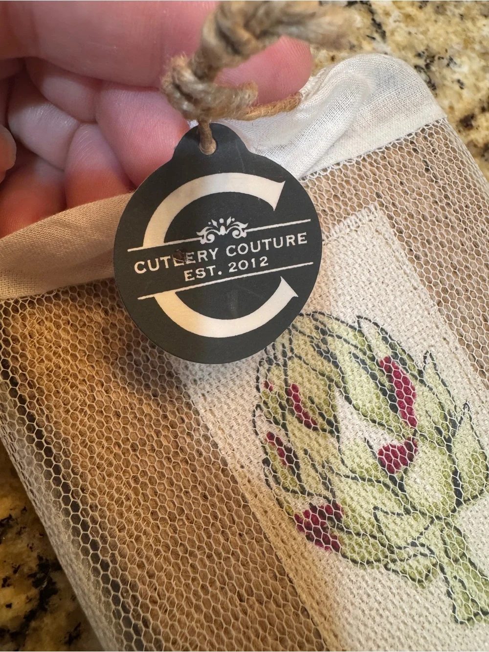S/8 Cutlery Couture pouches.Avodado